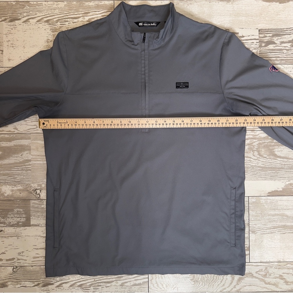 TravisMathew Men’s Gray Quarter Zip Pullover NFL New England Patriots Large‎ - Picture 9 of 10
